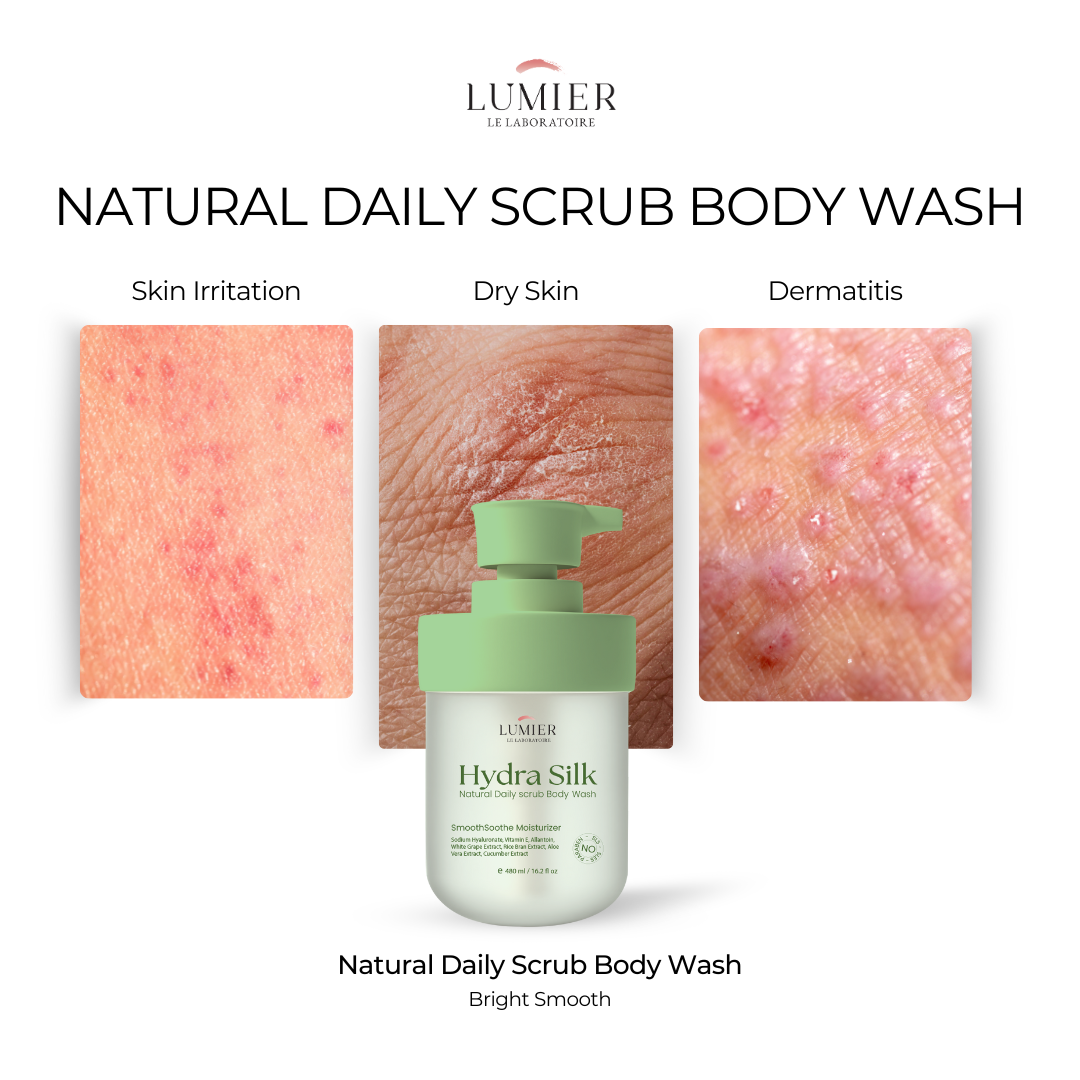 Hydra Silk Natural Daily Scrub Body Wash – 480ml