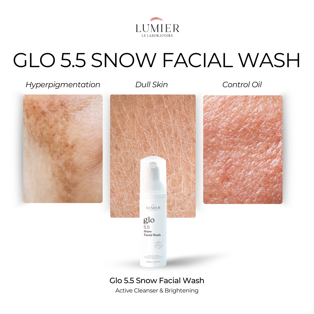 Glo 5.5 Snow Facial Wash  - 60ML