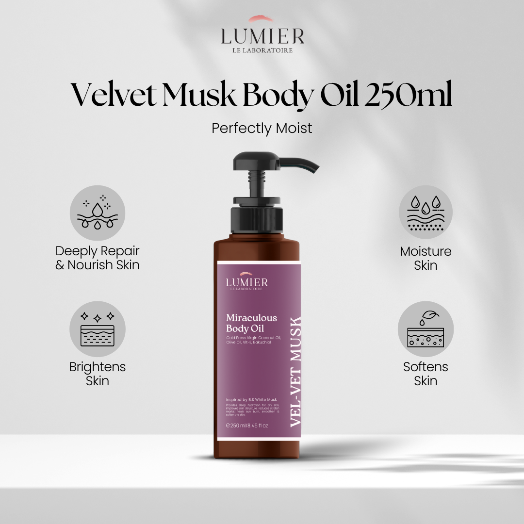 Velvet Musk - Miraculous Body Oil 60ml dan 250ml